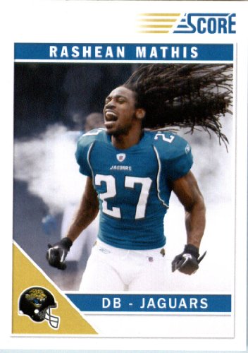 2011 Score Football Card # 140 Rashean Mathis - Jacksonville Jaguars - NFL Trading Card In a Protective Screwdown Case!
