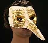 Long Nose Casanova Mask Cream and Gold