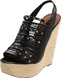 Steven by Steve Madden Women's Breannaa Slingback Espadrille,Black Leather,7.5 M US