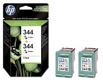 HP Original 344 2-pack Tri-color Inkjet Print Cartridge C9505EE