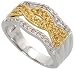 14k White Gold Band 3/8