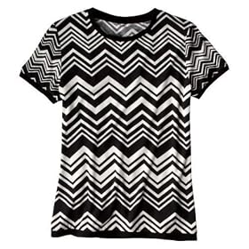 Missoni for Target Black and White Zig Zag Tee Shirt Size Small