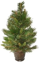 24" Potted Artificial Augusta Pine Christmas Tree