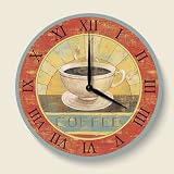 51UrsxBxUhL. SL160  Fresh Brew Coffee Theme Kitchen Wood Wall Clock