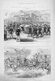 Two Different Mikado'S In Japan Antique Print 1880