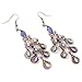 JEWELRIESHOP Retro Peacock Crystal Necklace Pendant Jewelry Vintage Style
