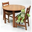 Lipper International Child's Round Table and Set of 2 Chairs, Pecan