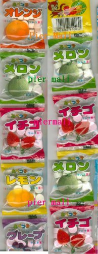 Abekko - Kudamono Gashi Japanese Ramune Mix Fruit (Melon, Strawberry, Lemon, Grape,... by Kasugai
