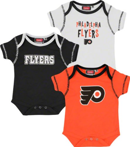 NHL Infant Philadelphia Flyers Team Color 3Pc Creeper Set - R52Njcoo (Multi, 12 Months)