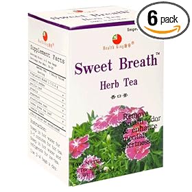 Health King  Sweet Breath Herb Tea, Teabags, 20-Count Box (Pack of 6)
