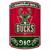 NBA Milwaukee Bucks Wood Sign