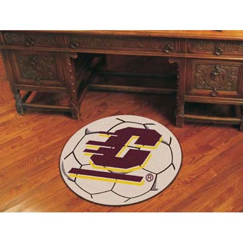 Central Michigan Chippewas NCAA "Soccer Ball" Round Floor Mat (29")
