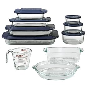 Pyrex Clear Glass 17-pc. Bake and Store Set