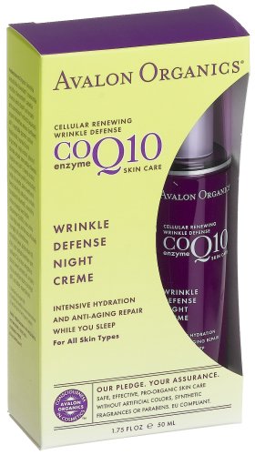 Avalon Organics CoQ10 Wrinkle Defense Night Creme, 1.75-Ounce Bottle