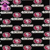 Cotton NFL San Francisco 49ers Football Print Cotton Fabric By the Yard