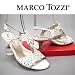 MARCO TOZZI romantische Damen T-Strap Sandalette, cremeweiss