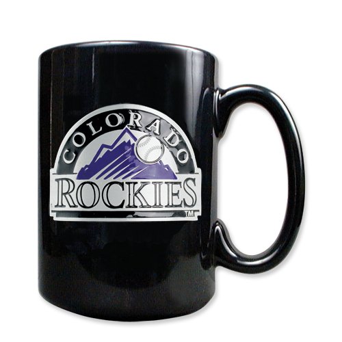 Colorado Rockies 15oz Black Ceramic Mug