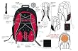 NBA Sports Large Backpack - Houston Rockets Back Pack with dual compartment