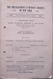 The Philharmonic-Symphony Society of New York 1943, 3948th Concert Program, One Hundred First Season, Under the Direction of John Barbirolli (Carnegie Hall, Sunday Afternoon, February 14, 1943, at 3:00, Broadcast over the coast-to-coast network of the Columbia Broadcasting System)