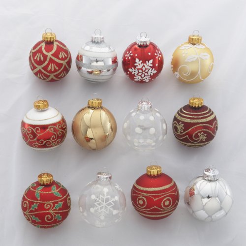 Get Club Pack of 96 Assorted Glass Ball Christmas Ornaments In Floor
Display 2.5" with discount price