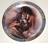 The Bradford Exchange: From the SOUL MATES Plate Series - "THE LOVERS" PLATE ONE in the Collection by Lee Bogle with Native American Southwest Design Decorative Plate Limited Edition Fine Porcelain