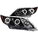 Anzo USA 121181 Toyota Camry Projector with Halo/Black Clear with Amber Reflectors Headlight Assembly - (Sold in Pairs)