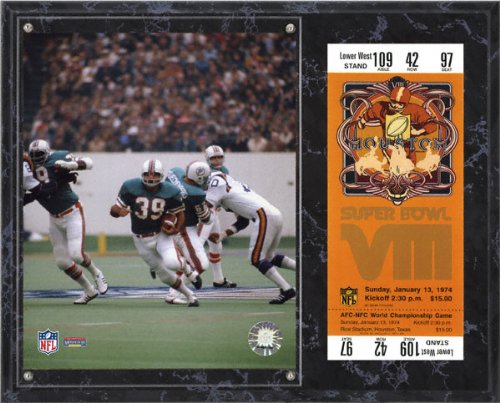 Larry Csonka Sublimated 12x15 Plaque | Details: SB 8 Super Bowl
