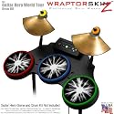 Lightning White Skin by WraptorSkinz fits Guitar Hero 4 World Tour Drum Set for Nintendo Wii, XBOX 360, PS2 & PS3 (DRUMS NOT INCLUDED)