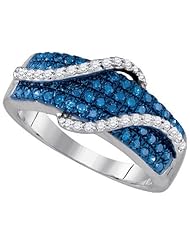 0.78CTW BLUE DIAMOND FASHION RING