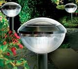 Garden Centre Solar Powered Dome Style Garden Lights - Set Of Four