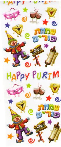 Purim Sticker Roll Happy Purim 216 Stickers