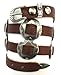 Dangerous Threads Western Hatband Hat Band Brown Leather 10 Antiqued Conchos New