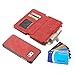 Galaxy S7 Case, Belk Hi-Vol Detachable (Red) Leather Magnetic Sport Wallet Flip Case Folio Stand Case Zipper Coin Purse Card Slot Pocket Wallet Pouch for Samsung Galaxy S7