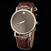 Geneva Fashion Unisex Womens Mens Minimalist Leather Wrist Watch