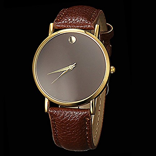 Geneva Fashion Unisex Womens Mens Minimalist Leather Wrist Watch