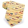 Men's Rowing Oars Silk Tie by Alynn Novelty in Yellow