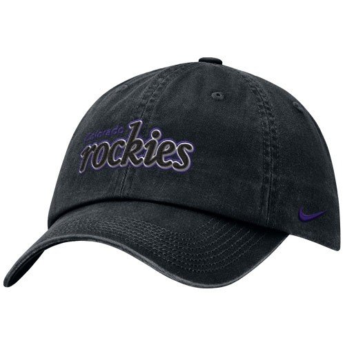 Buy Nike Colorado Rockies Black Dug Out Adjustable Hat by Nike