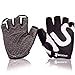 BOODUN Unisex Cycling Gloves, Black & White, Large