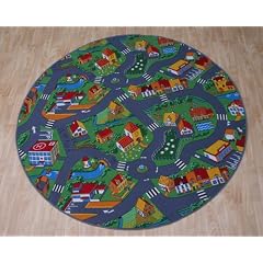Stadt Land Fluss HEVO Strassen Spielteppich 200 cm � rund
