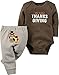 Carter's Unisex Baby 2 Pc Sets, Brown, 3 Months
