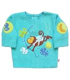 Monkey Cotton Blend Fleece Pullover in Pool ~ newborn & infant
