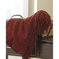 Revere Burgundy Throw Blanket by Ashley Furniture