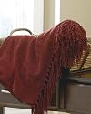 Revere Burgundy Chenille Sofa Throw Blanket
