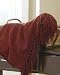 Revere Burgundy Chenille Sofa Throw Blanket