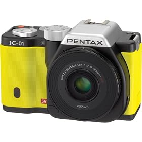 PENTAX 15342 16.0 MEGAPIXEL K-01 DIGITAL CAMERA (WITH DA 40MM XS LENS; YELLOW)