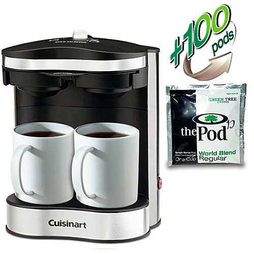 Cuisinart ® Commercial 2-cup Coffeemaker - Stainless Steel (includes 108 World Blend Regular Pods)
