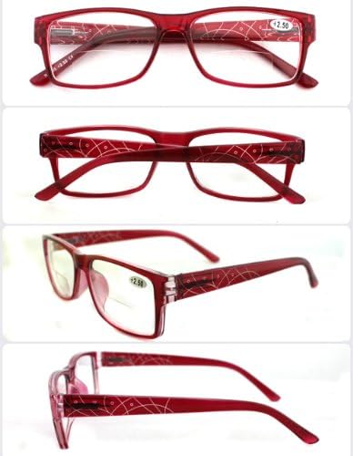 Lily Garden Bifocal Reading Glasses Full Frame Resin Plastic (reb , 2.50)