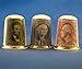 Porcelain China Collectable Thimbles - Set of Three US Stamps
