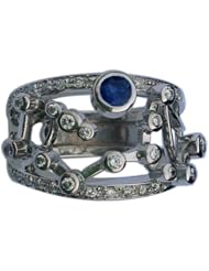 Collection "Constellation Vergine", 18k White Gold,Sapphire, Natural White Diamonds