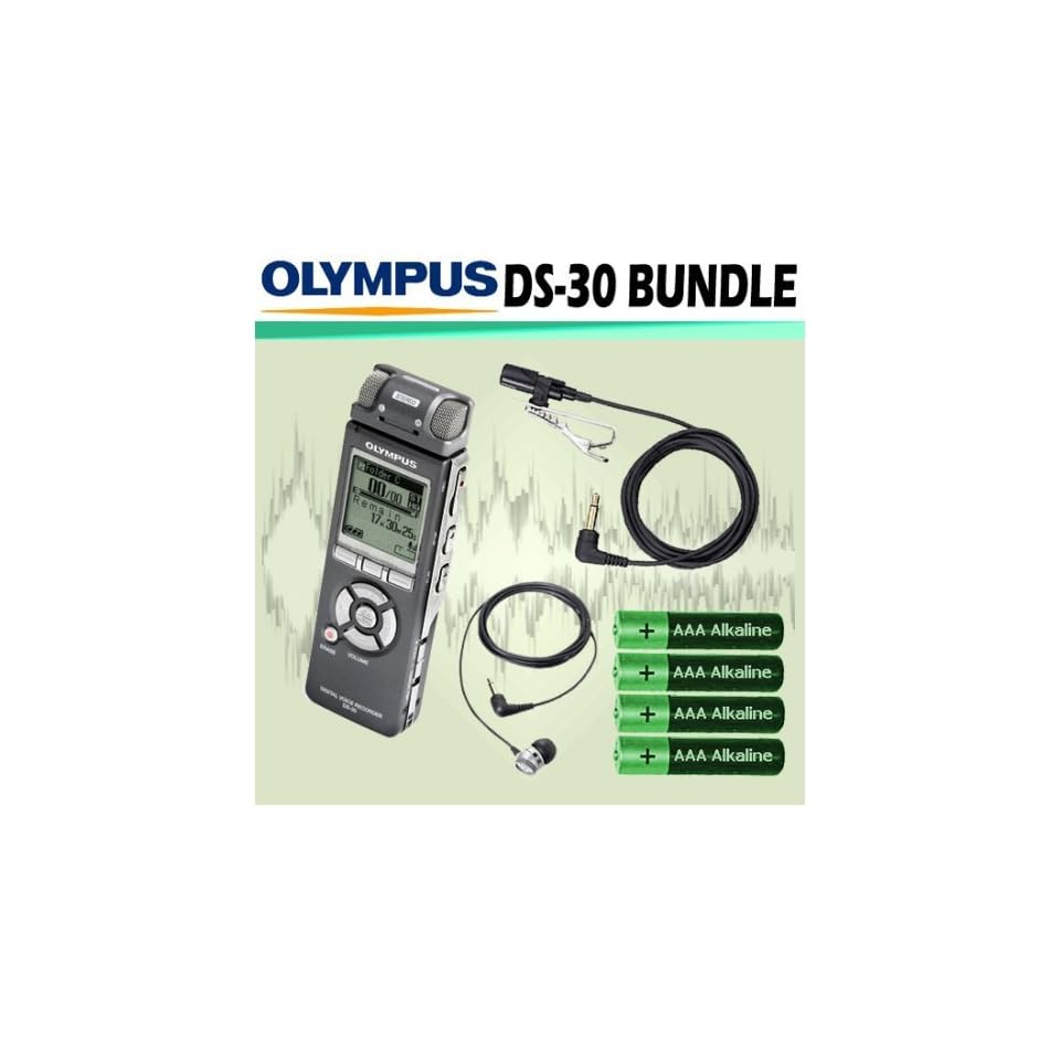 Olympus DS 30 Digital Voice Recorder + ACCESSORY KIT BUNDLE